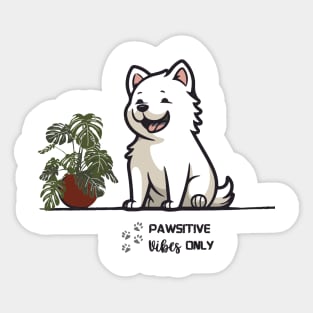 Pawsitive vibes only Sticker